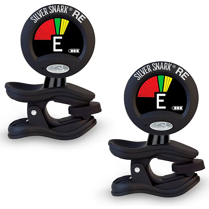 Black Silver Snark Clip On Tuner 2 Pack