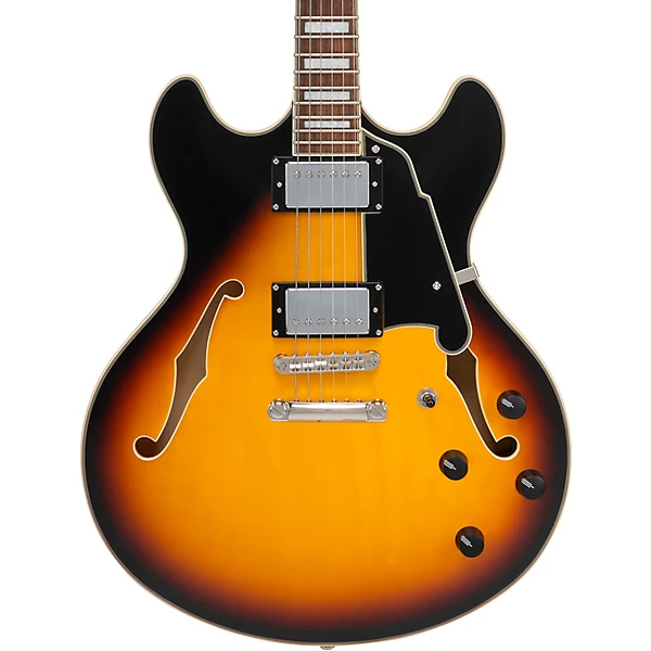 D'Angelico Premier DC Limited Edition Semi Hollow Electric Guitar Vintage Sunburst