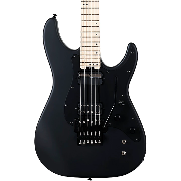 Sun Valley Super Shredder Floyd Rose Electric Guitar Satin Black Black Pickguard