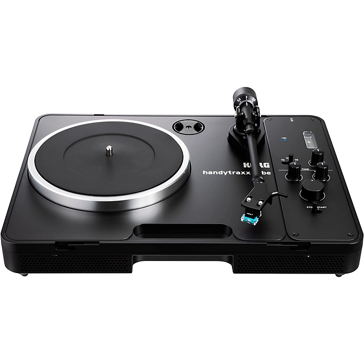 handytraxx tube Portable Record Player with NuTube Black Silver