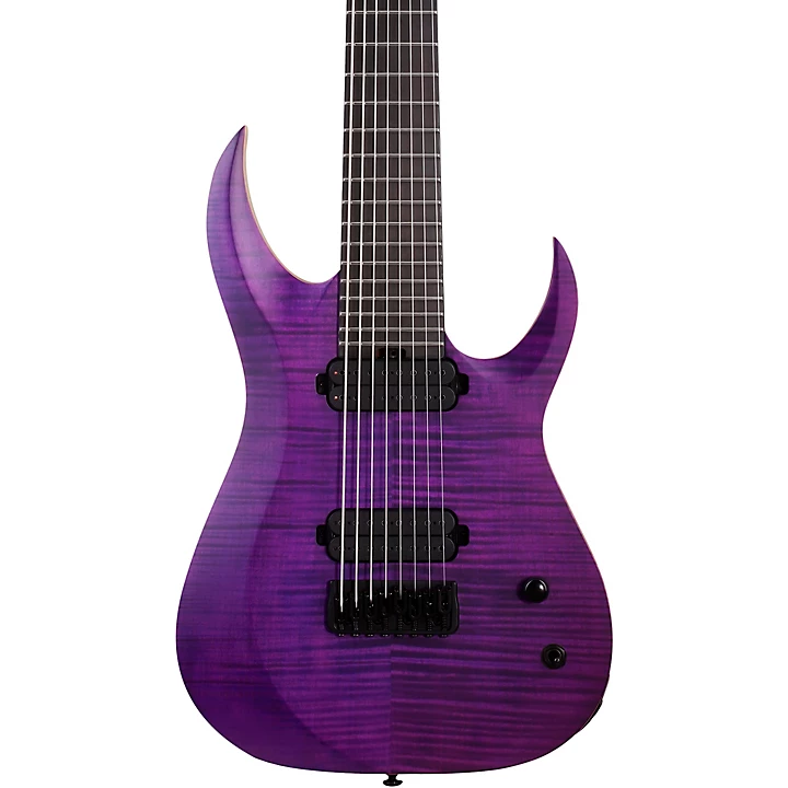 Schecter Guitar Research John Browne Tao 8 Electric Guitar Satin Trans Purple