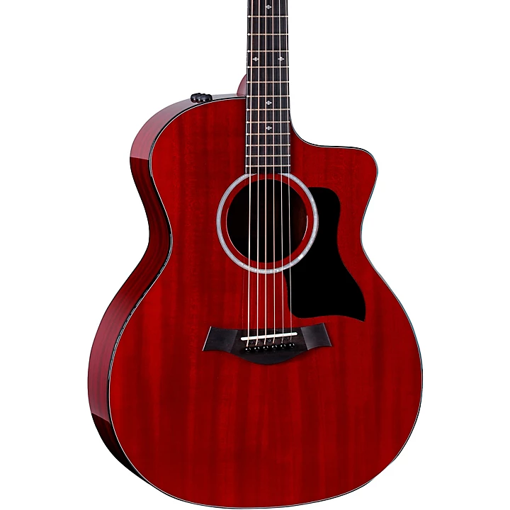 Taylor 224ce Mahogany Special Edition Grand Auditorium Acoustic Electric Guitar Trans Red