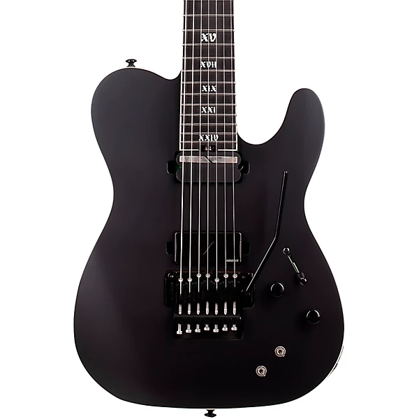 Schecter Guitar Research PT 7 FR S SLS Elite Evil Twin Electric Guitar Satin Black
