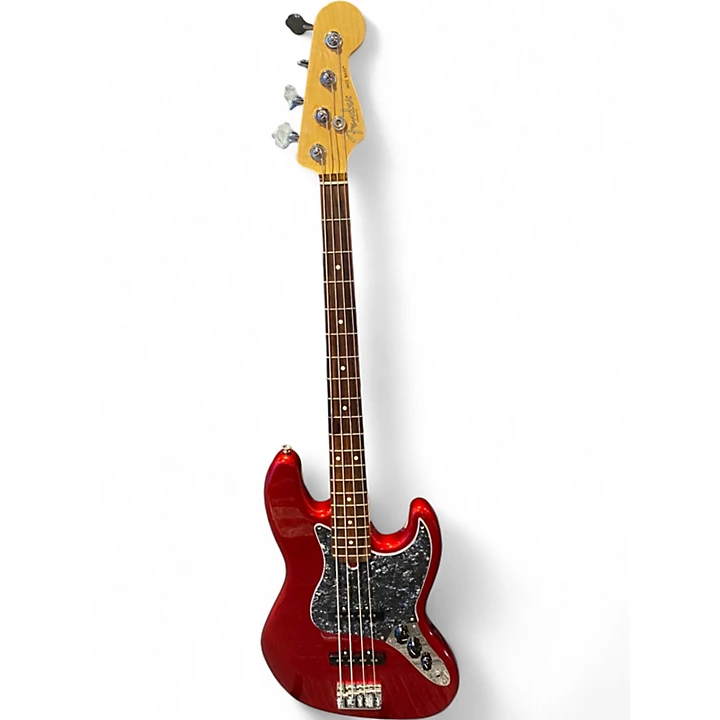 Fender Used Fender American Professional Jazz Bass Candy Apple Red Metallic Electric Bass Guitar.gc