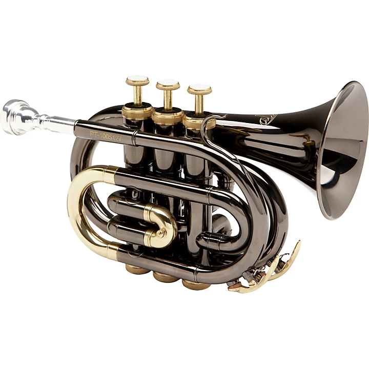 MXPT 5801 BK Black Nickel Series Pocket Trumpet Black Nickel