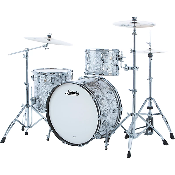 Classic Maple 3 Piece Pro Beat Shell Pack With 24 Bass Drum White Mosaic