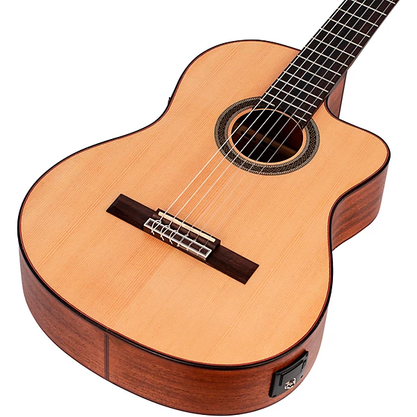 VC704 700 Series Nylon String Classical Acoustic Electric Guitar Natural