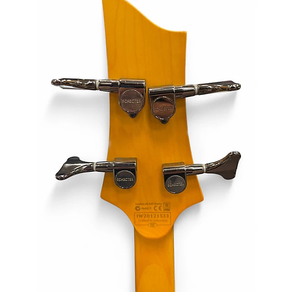 Used Schecter Guitar Research Omen Extreme 4 String Vintage Sunburst Electric Bass Guitar