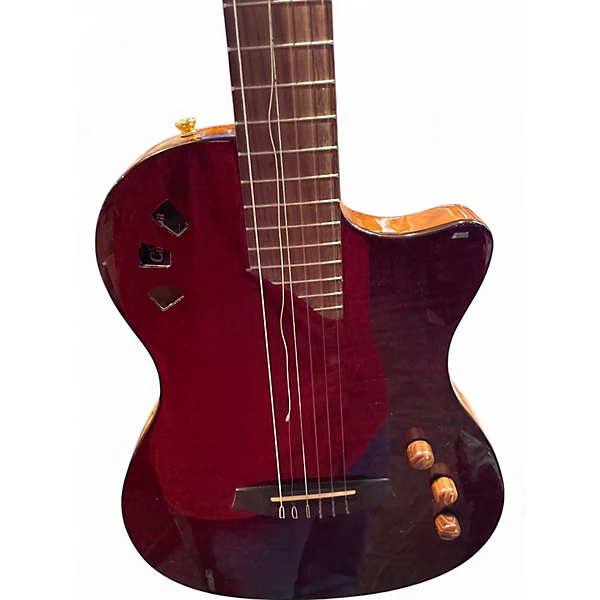Cordoba Used Cordoba stage Crimson Red Trans Classical Acoustic Electric Guitar.gc