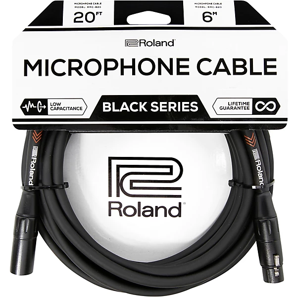 Black Series XLR Microphone Cable 20 ft Black