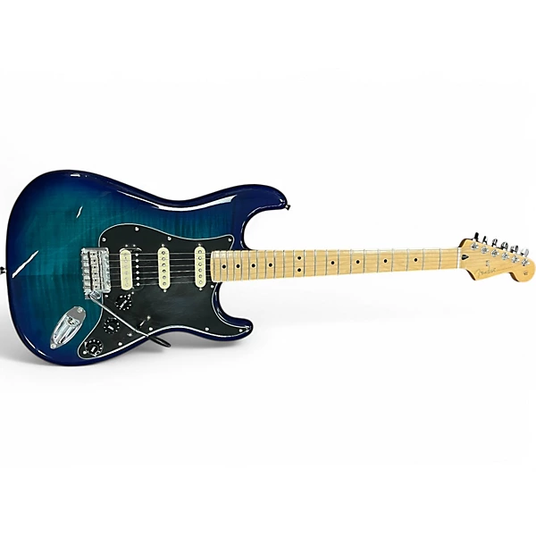Used Fender Limited Edition Player Stratocaster Blue Burst Solid Body Electric Guitar