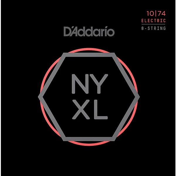 NYXL1074 8 String Light Top Heavy Bottom Nickel Wound Electric Guitar Strings 10 74