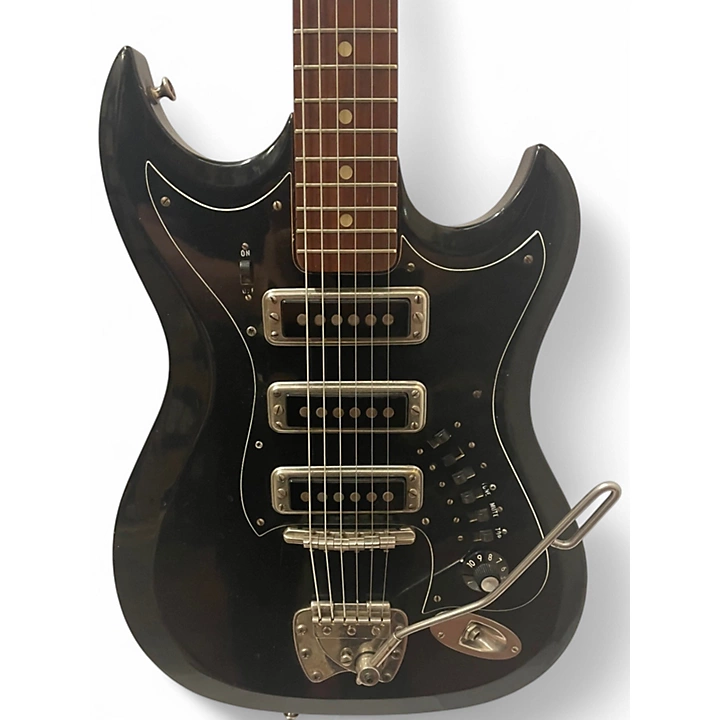 Vintage 1960s Hagstrom III Black Solid Body Electric Guitar