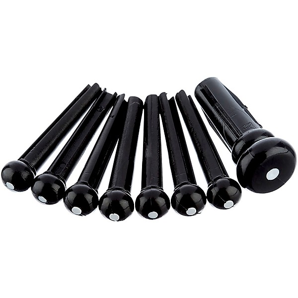 Acoustic Bridge Pins Black White Dots