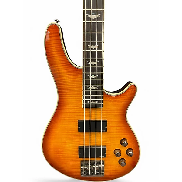 Used Schecter Guitar Research Omen Extreme 4 String Vintage Sunburst Electric Bass Guitar