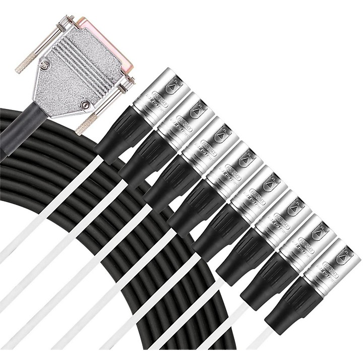 Advantage 8 Channel Snake D sub to XLR 10 ft Black