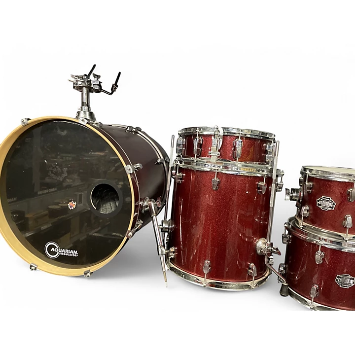 Ludwig Used Ludwig 5 Piece ELEMENT RED SPARKLE Drum Kit