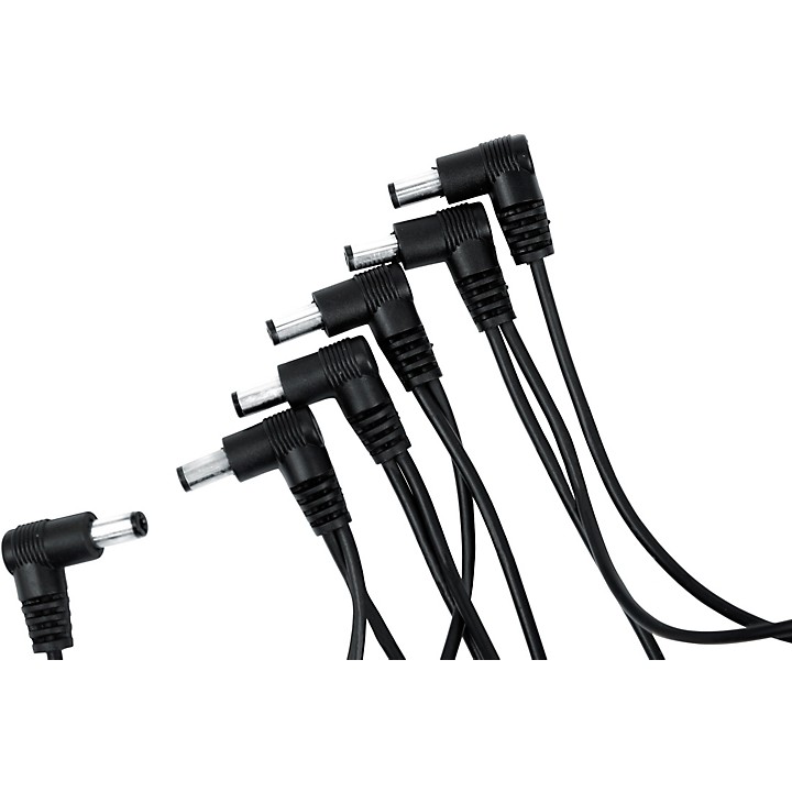 5 Output Daisy Chain Power Adapter Cable with Male Input Barrel Plug