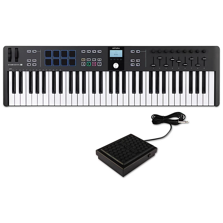 KeyLab Essential 61 mk3 Keyboard Controller With Sustain Block Black