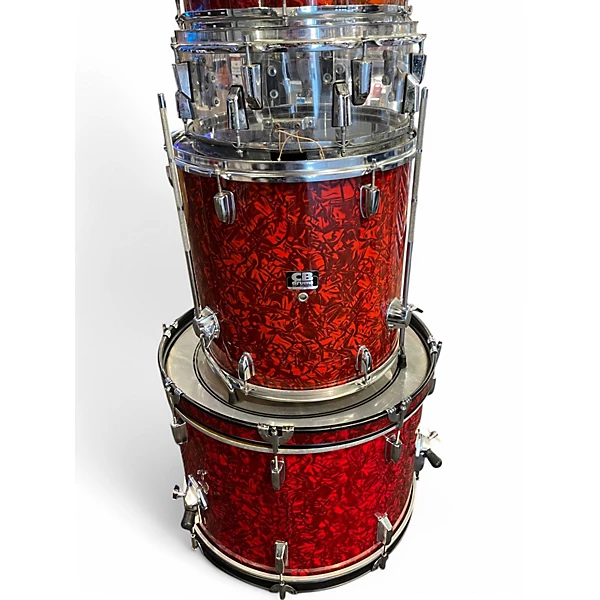 Cb Drums Used Cb Drums 5 Piece SP SERIES MARBLE RED Drum Kit.gc