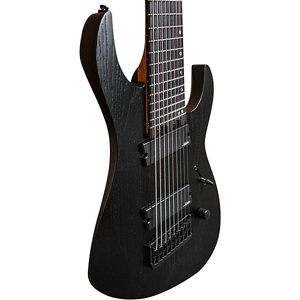 Ninja Performance Multi Scale 9 String Electric Guitar Satin Stealth Black