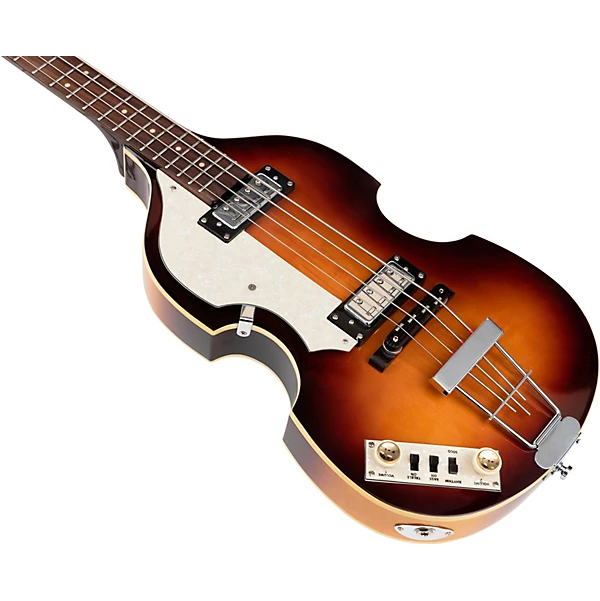Ignition Series Left Handed Short Scale Violin Bass Guitar Sunburst