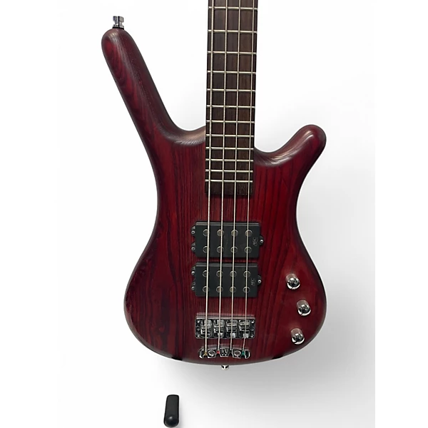 Warwick Used Warwick Corvette Double Buck 4 String Trans Red Electric Bass Guitar.gc