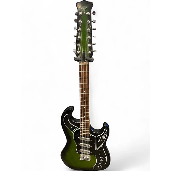 Used 2009 Burns DOUBLE SIX HANDMADE GREEN BURST Solid Body Electric Guitar