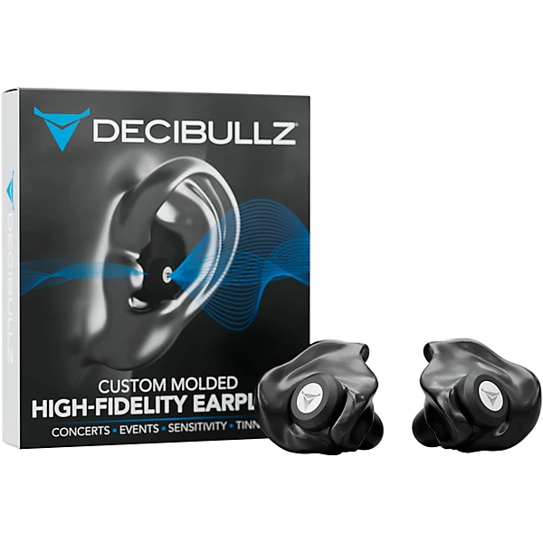 Custom Molded High Fidelity Earplugs Black
