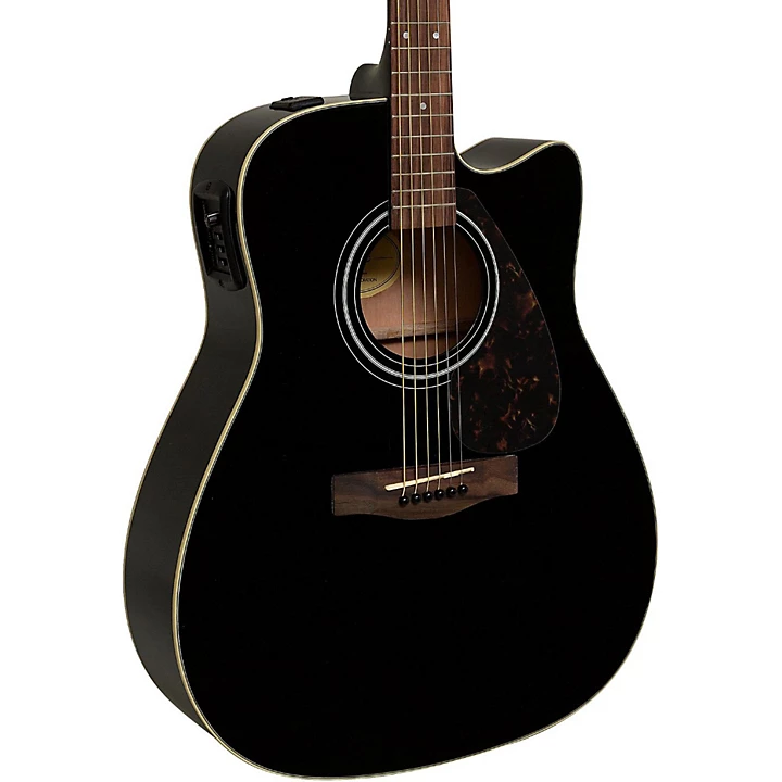 FX335C Dreadnought Acoustic Electric Guitar Black