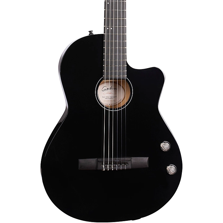 Arena Pro CW Limited Edition Nylon String Classical Acoustic Electric Guitar Onyx Black