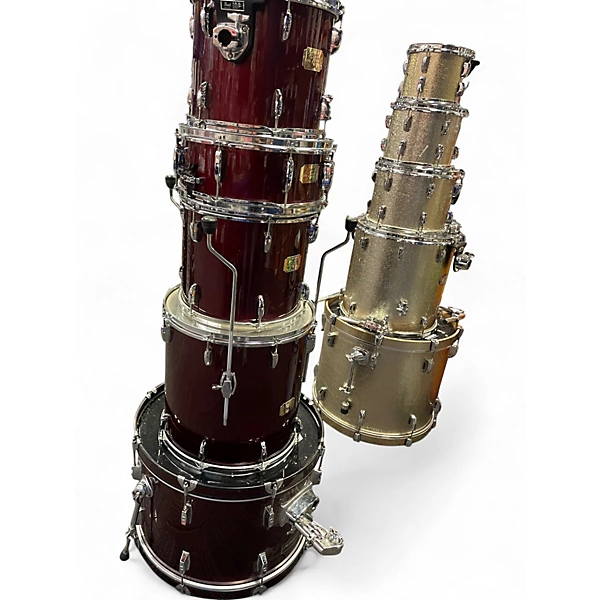 Pearl Used Pearl 5 Piece export series Burgundy Drum Kit.gc