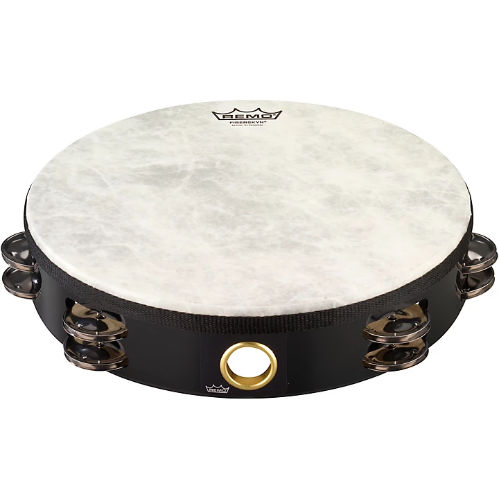 Remo Fixed Head Tambourine Black 10 in.
