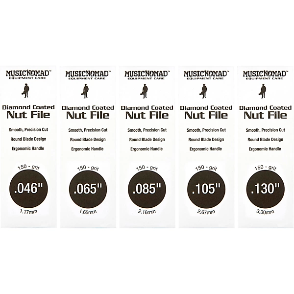5 Piece Bass Guitar Diamond Coated Nut File Set