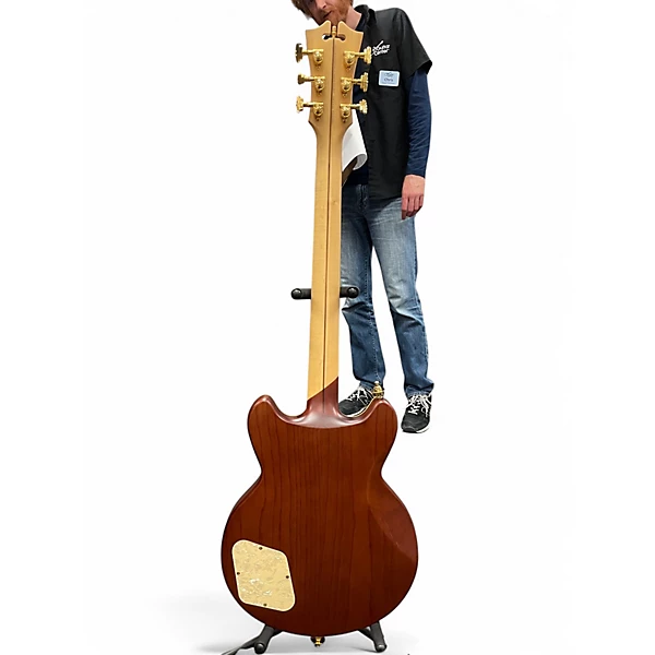 Used D'Angelico DELUXE BRIGHTON LIMITED EDITION SATIN WALNUT Solid Body Electric Guitar