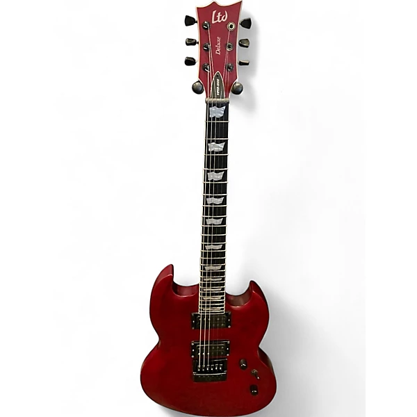 Used ESP LTD Viper 1000 Deluxe Red Solid Body Electric Guitar