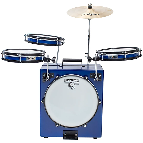 KickBoxx Pro Suitcase Drum Set Cobalt Blue