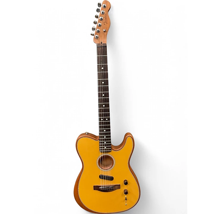 Used Fender Acoustasonic Player Telecaster Butterscotch Blonde Acoustic Electric Guitar