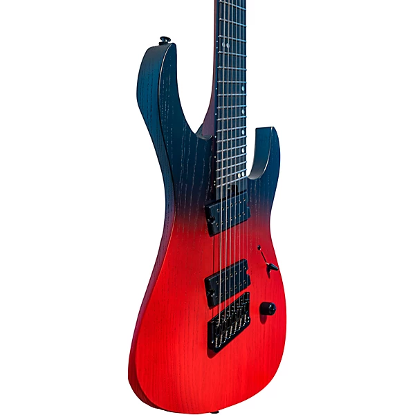 Ninja 7 String Multi Scale Performance Series Electric Guitar Crimson