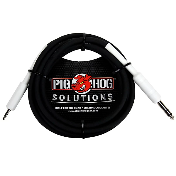 Pig Hog Solutions 1 4 TRS to 1 8 Mini Adapter Cable Level 1 6 ft J41800004003000.gc