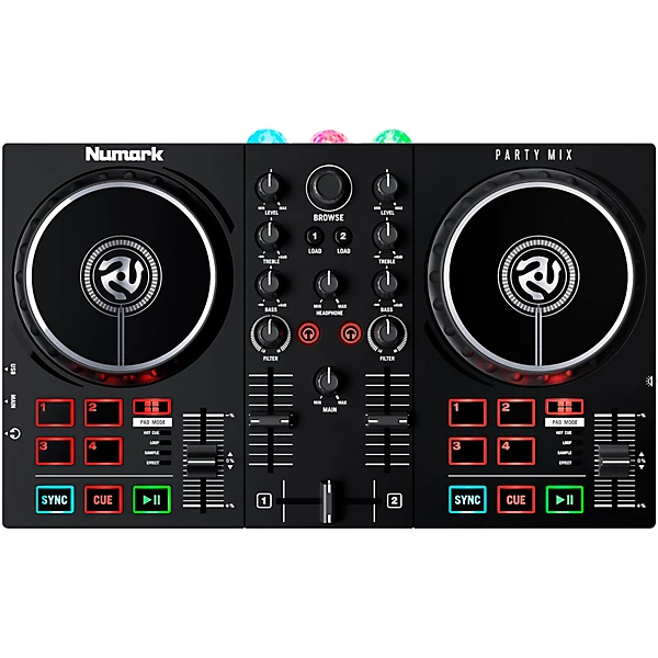 Partymix Live DJ Controller Bundle with Professional Headphones