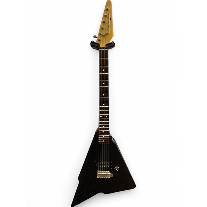 Vintage 1980s Squier Katana Black Solid Body Electric Guitar