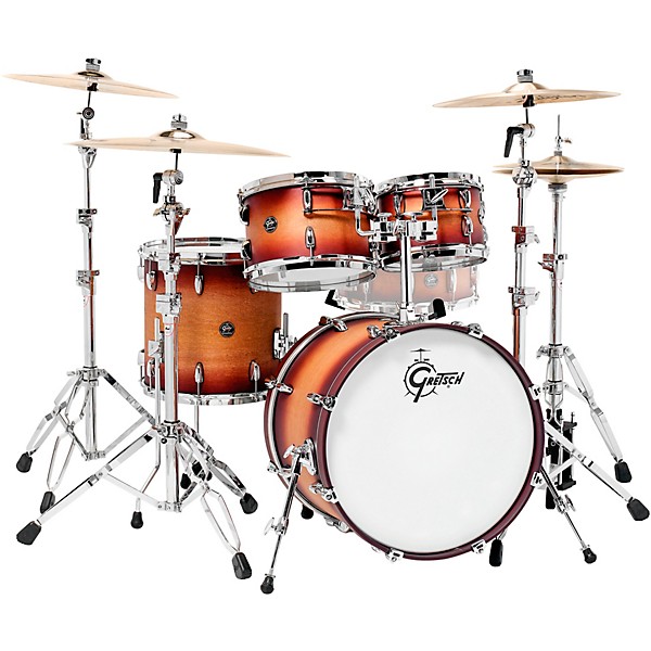 Gretsch Drums Renown 4 Piece Shell Pack with 20 Bass Drum Level 1 Satin Tobacco Burst L44366004006000.gc