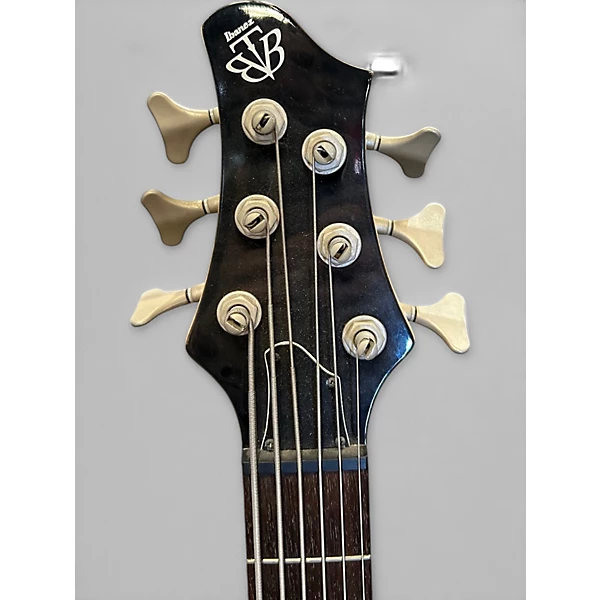 Ibanez Used 2010s Ibanez BTB406 6 String Trans Black Electric Bass Guitar.gc