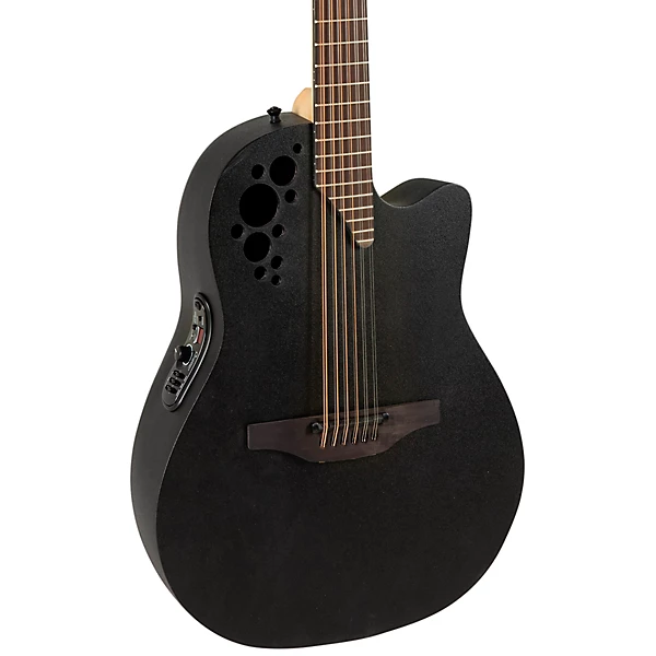 Ovation 2058TX 5 G Pro Series Elite TX Deep Contour 12 String Acoustic Electric Guitar Textured Black