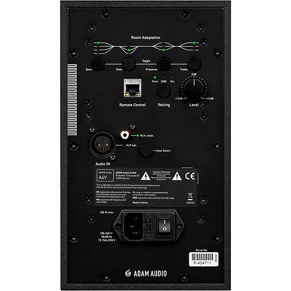 ADAM Audio A4V 4 Two Way Powered Studio Monitor Each Level 1 L93324004000000.gc
