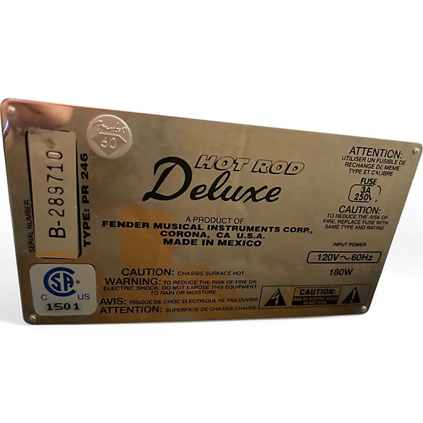 Used Fender Hot Rod Deluxe 40W 1x12 Tube Guitar Combo Amp