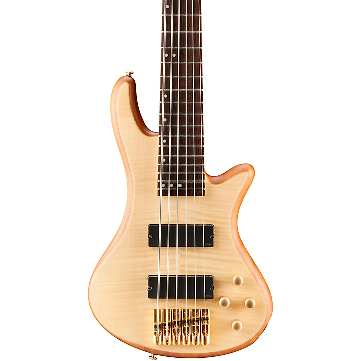 Schecter Guitar Research Stiletto Custom 6 6 String Bass Guitar Satin Natural