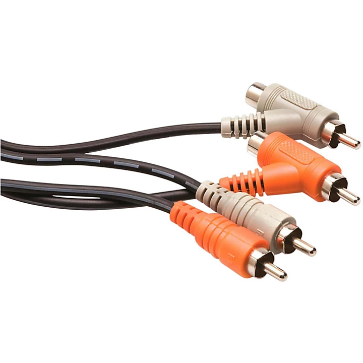 CRA 201PB Dual RCA to RCA Cable Black 1 m