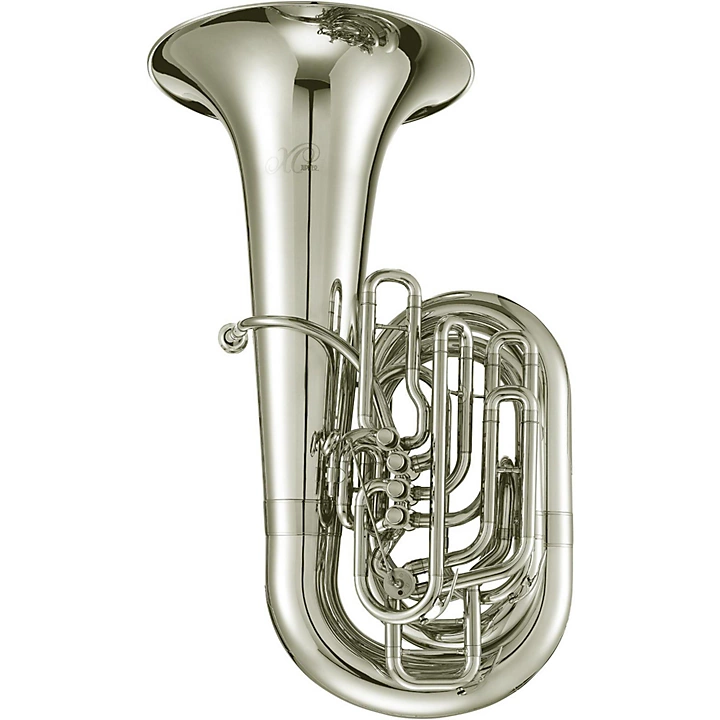 1680 Professional Series 5 Valve 4 4 CC Tuba Silver plated Yellow Brass Bell
